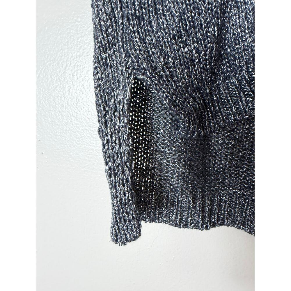 NWT BROCHU WALKER SWEATER ONA TANK TOP VEST ONYX GRAY GREY LINEN KNIT METALLIC - Picture 9 of 10